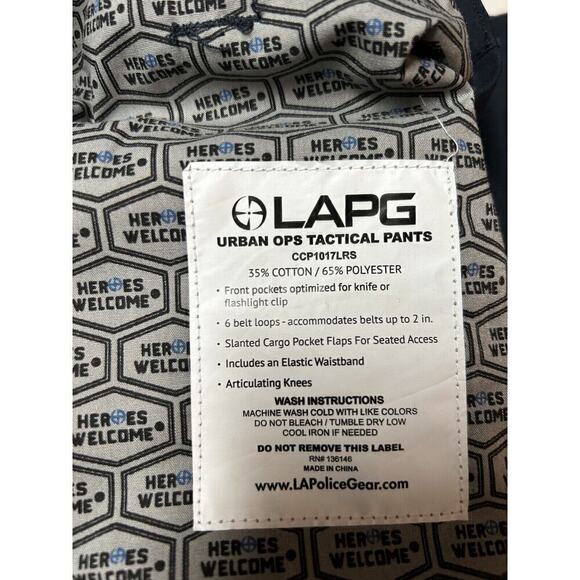 LAPG Pants Mens 38x32 Navy Urban Ops Tactical Teflon Cargo Utility - Picture 8 of 14